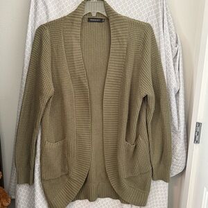 Merokeety Women's Olive Open Front Cardigan